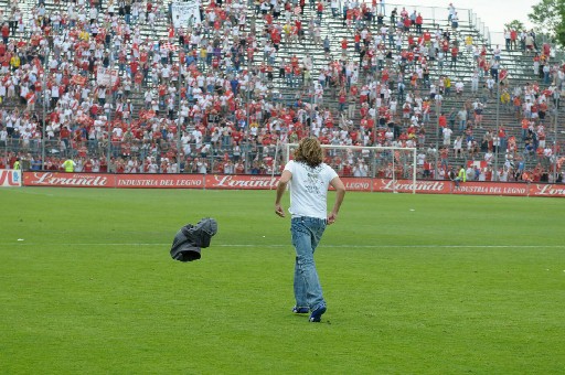 Il President corre a salutare la Curva Te