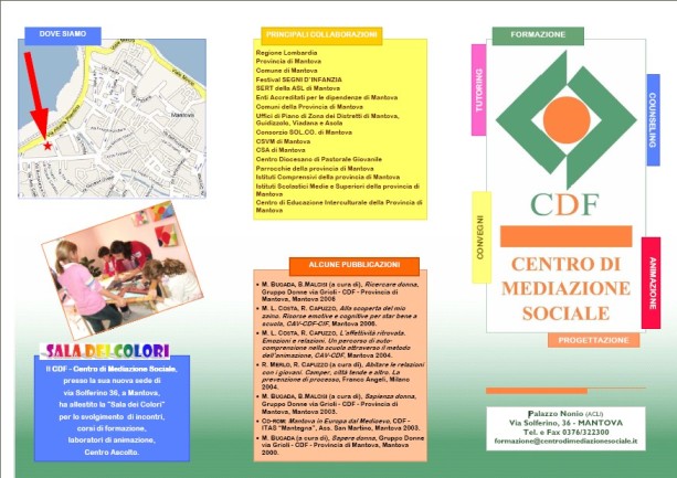 Copertina della brochure di presentazione del CDF